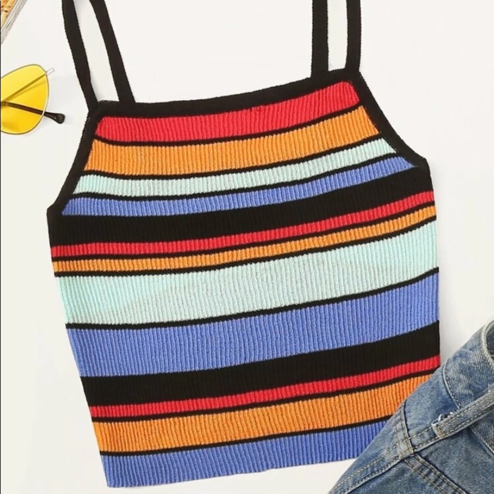 striped crop top